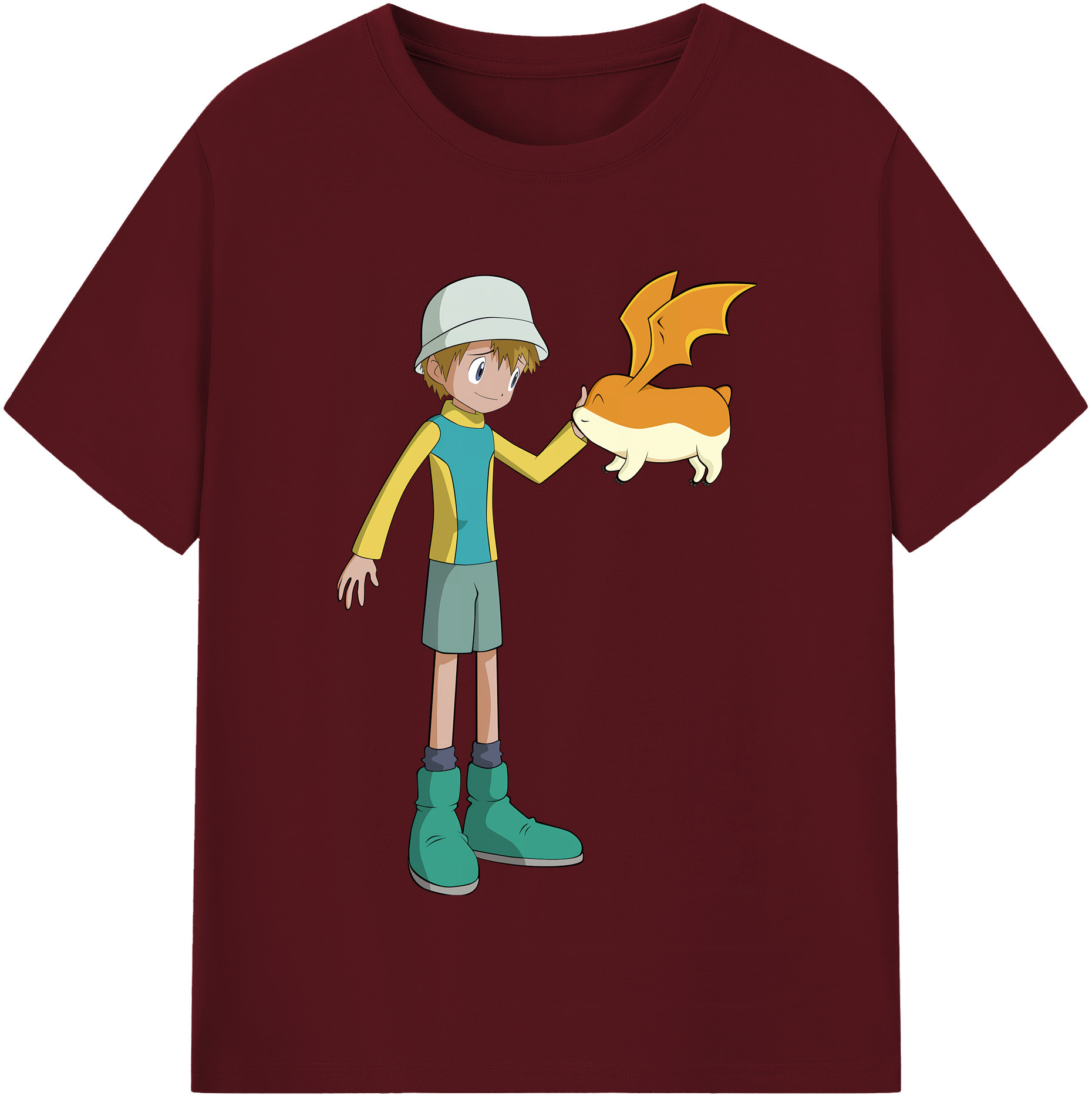 （画像用） Digimon デジタルモンスター/デジモン 綿100％半袖Tシャツ（フロントプリント）